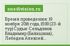 Время проведения: 19 ноября 2016 года, 15:00 (23-й тур) Судьи: Сельдяков Владимир (Балашиха) , Лебедев Алексей (Санкт-Петербург) , Ильясов Рафаэль…