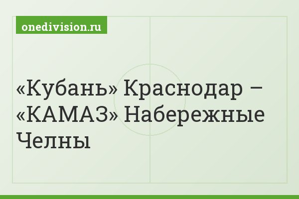 «Кубань» Краснодар – «КАМАЗ» Набережные Челны