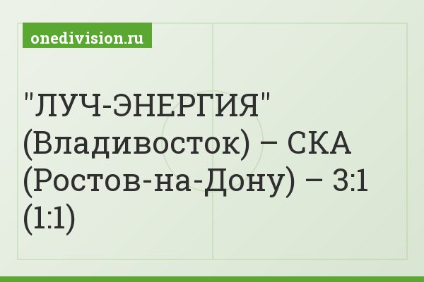 "ЛУЧ-ЭНЕРГИЯ" (Владивосток) – СКА (Ростов-на-Дону) – 3:1 (1:1)