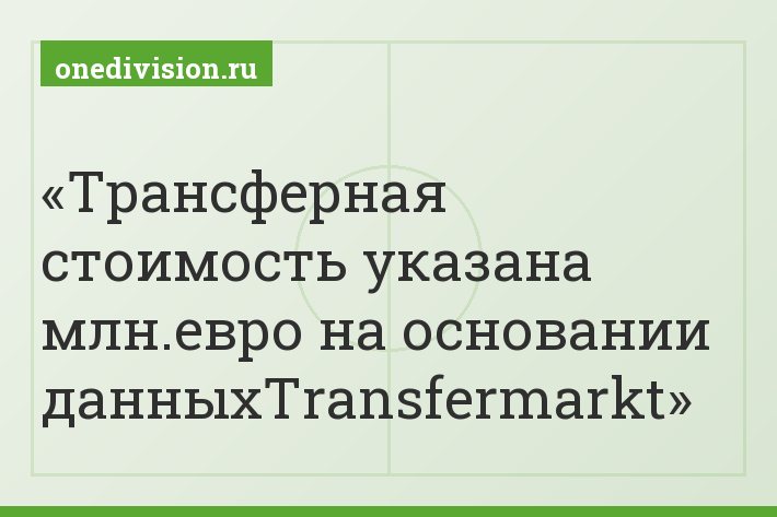Трансферная стоимость указана млн.евро на основании данныхTransfermarkt