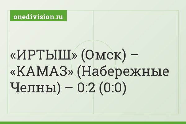«ИРТЫШ» (Омск) – «КАМАЗ» (Набережные Челны) – 0:2 (0:0)