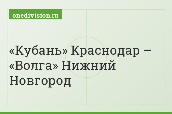 «Кубань» Краснодар – «Волга» Нижний Новгород
