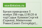 Время проведения: 5 ноября 2016 года, 12:00 (20-й тур) Судьи: Куликов Сергей (Саранск) , Милюченко Роман (Санкт-Петербург) , Мурашов Валентин…