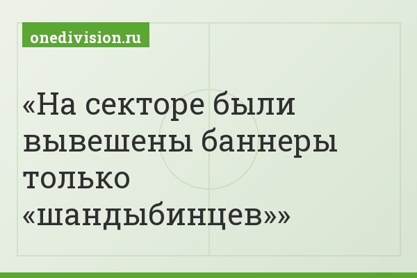 На секторе были вывешены баннеры только «шандыбинцев»