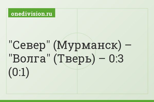 "Север" (Мурманск) – "Волга" (Тверь) – 0:3 (0:1)