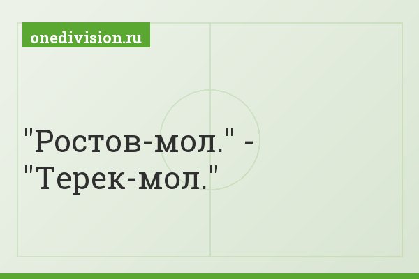 "Ростов-мол." - "Терек-мол."