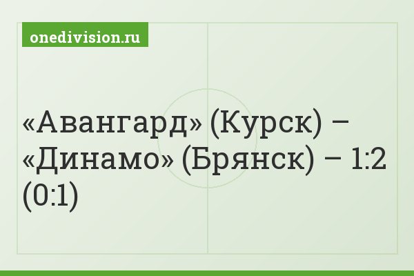 «Авангард» (Курск) – «Динамо» (Брянск) – 1:2 (0:1)