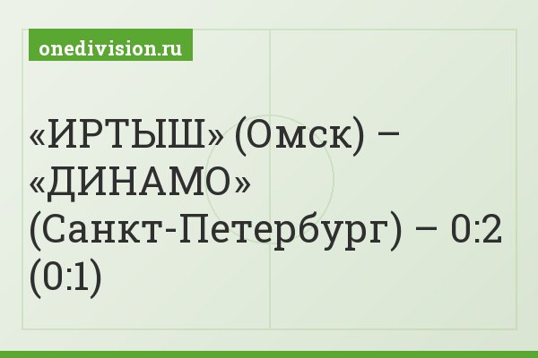 «ИРТЫШ» (Омск) – «ДИНАМО» (Санкт-Петербург) – 0:2 (0:1)