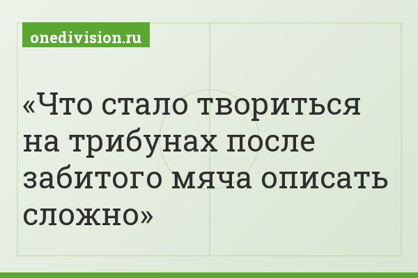 Что стало твориться на трибунах после забитого мяча описать сложно