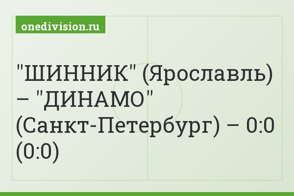 "ШИННИК" (Ярославль) – "ДИНАМО" (Санкт-Петербург) – 0:0 (0:0)