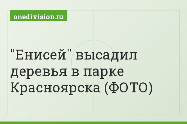 "Енисей" высадил деревья в парке Красноярска (ФОТО)