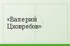 Валерий Цховребов