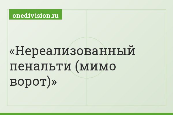 Нереализованный пенальти (мимо ворот)