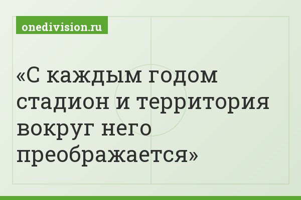 С каждым годом стадион и территория вокруг него преображается