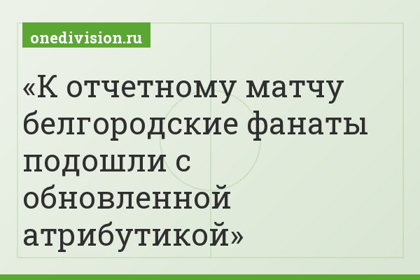 К отчетному матчу белгородские фанаты подошли с обновленной атрибутикой