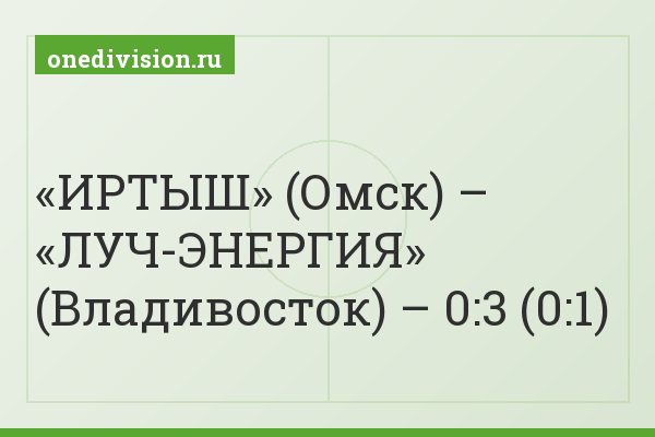 «ИРТЫШ» (Омск) – «ЛУЧ-ЭНЕРГИЯ» (Владивосток) – 0:3 (0:1)