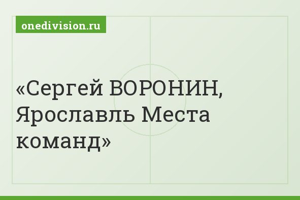 Сергей ВОРОНИН, Ярославль Места команд