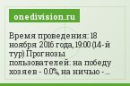 Время проведения: 18 ноября 2016 года, 19:00 (14-й тур) Прогнозы пользователей: на победу хозяев - 0.0%, на ничью - 20.0%, на победу гостей - 80.0%