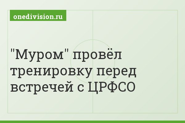 "Муром" провёл тренировку перед встречей с ЦРФСО