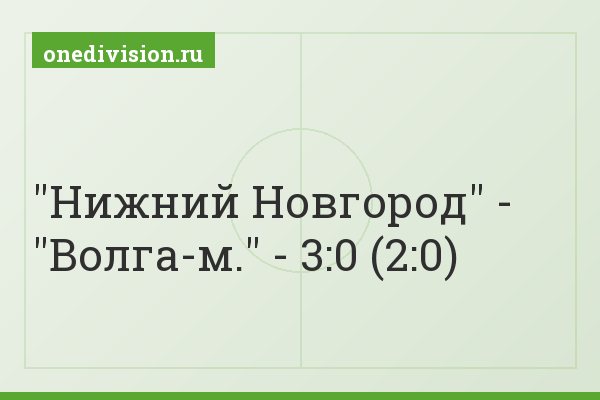 "Нижний Новгород" - "Волга-м." - 3:0 (2:0)