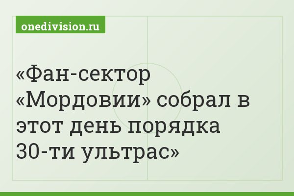 Фан-сектор «Мордовии» собрал в этот день порядка 30-ти ультрас