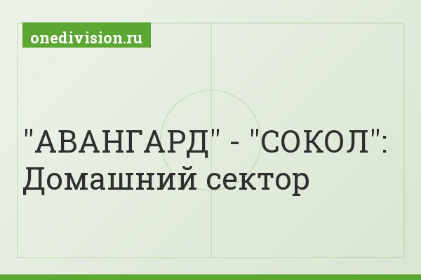 "АВАНГАРД" - "СОКОЛ": Домашний сектор